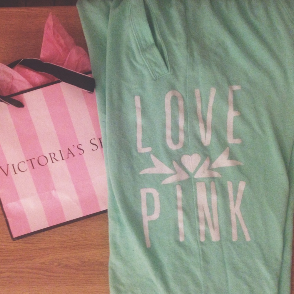 PINK Victoria's Secret Light Green Joggers